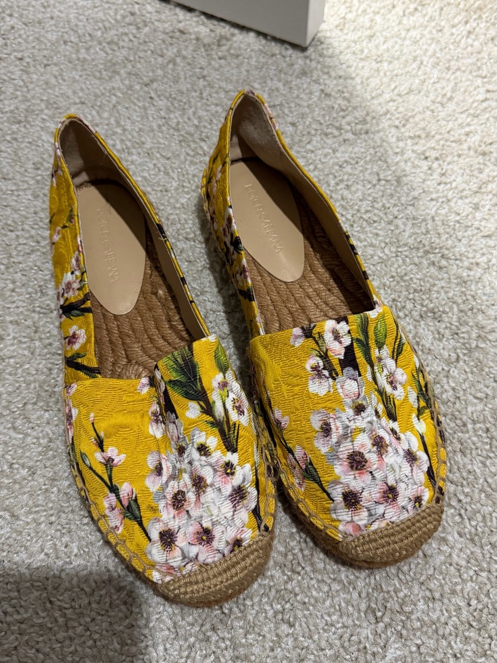 Dolce & Gabbana Cherry Blossom Brocade Espadrilles